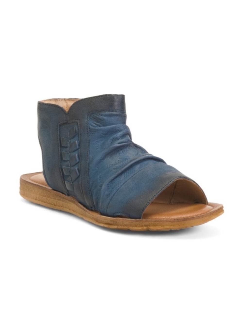 Miz Mooz Women's Leather Ruched Sandals Flaire River 9 Boho Summer Comfy Coastal